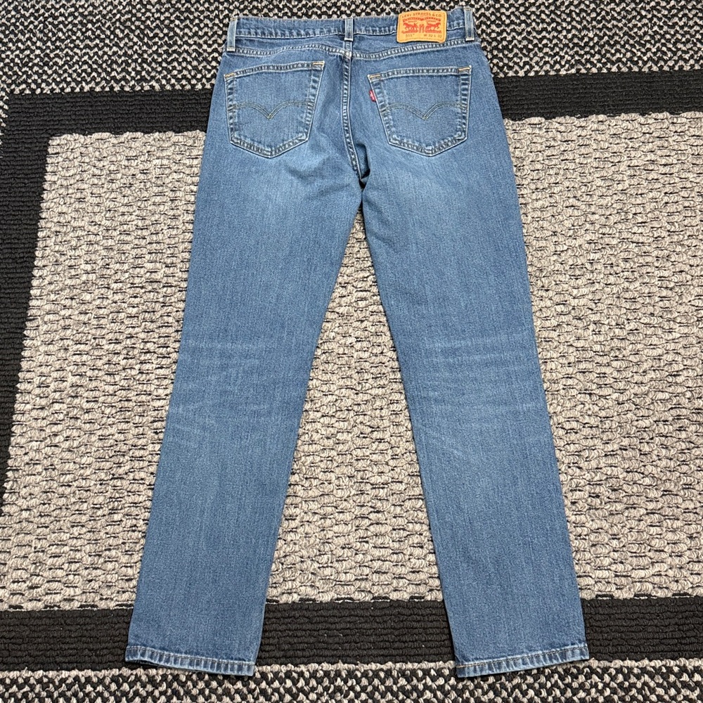 Levi's 511 Denim Jeans 2 Lot Men’s Sz 32 Classic Casual Straight Leg Preppy - Picture 4 of 12